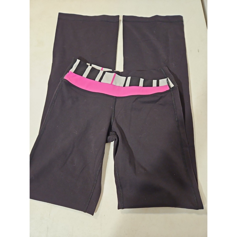 Lululemon Wide Leg Flare Yoga Dance Fitness Pants Black Size 6 31 Inseam(L139
